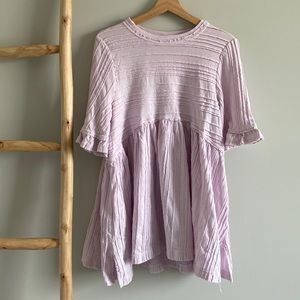 Free people lilac flowy tunic top Sz Small